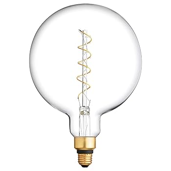 GE Vintage Style LED Light Bulb, 40 Watt, Clear Finish, Warm